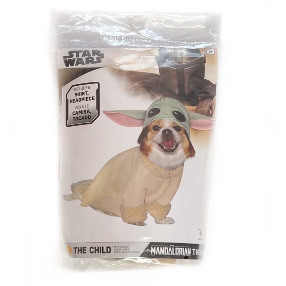 Disney Other - Disney Star Wars The Mandalorian Yoda Dog Costume w/ Shirt & Headpiece Medium